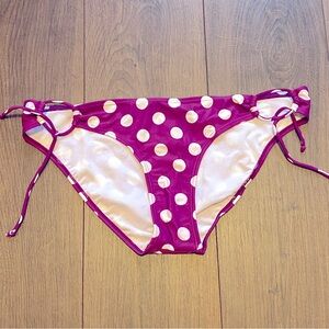 Arizona purple/white polka dot bikini bottom